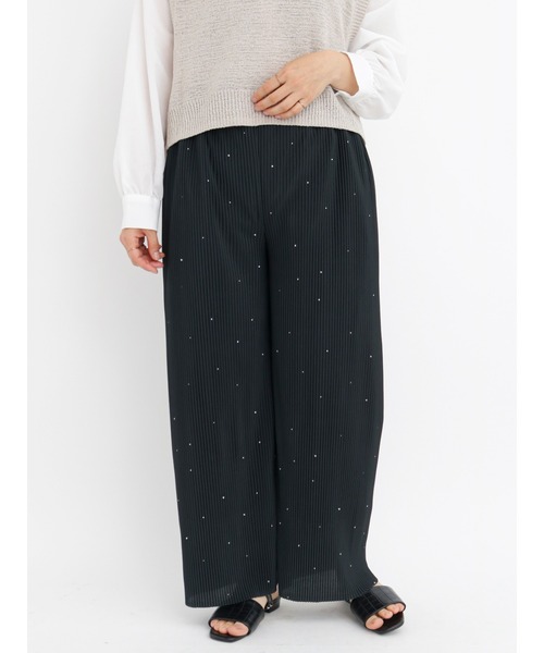 Lugnoncure（ルノンキュール）の「ドットプリントプリーツパンツ（その他パンツ・レディース・ブラック/ベージュ・ﾌﾘ-）」の2枚目の写真