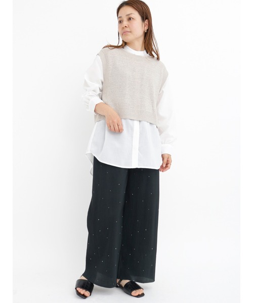 Lugnoncure（ルノンキュール）の「ドットプリントプリーツパンツ（その他パンツ・レディース・ブラック/ベージュ・ﾌﾘ-）」の12枚目の写真