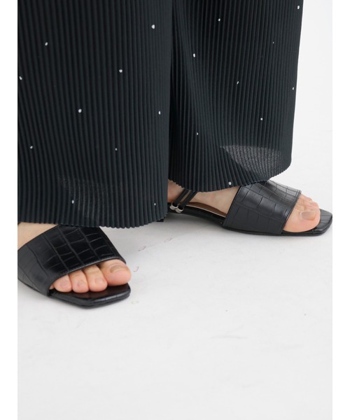 Lugnoncure（ルノンキュール）の「ドットプリントプリーツパンツ（その他パンツ・レディース・ブラック/ベージュ・ﾌﾘ-）」の5枚目の写真