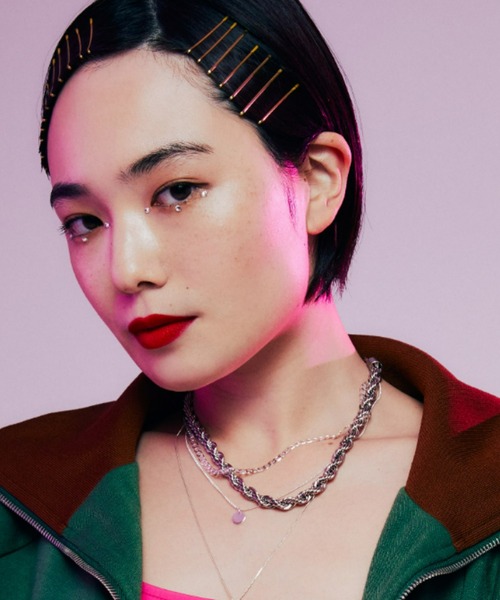 atmos pink（アトモスピンク）の「atmos pink スパイラルチェーンネックレス（ネックレス・レディース・シルバー/ゴールド・FREE）」の2枚目の写真