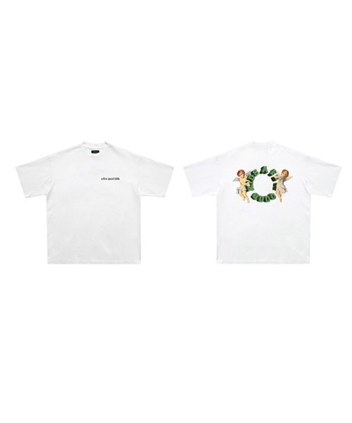 A FEW GOOD KIDS(ア フュー グッド キッズ)の「A'GEM/9 × .kom『A FEW GOOD KIDS/ア フュー グッド キッズ』ANGEL CIRCLE LOGO T-shirt/エンジェル 3Dサークルロゴ ベーシック 半袖Tシャツ(Tシャツ/カットソー・メンズ・ホワイト/ブラック・M/L)」の9枚目の写真