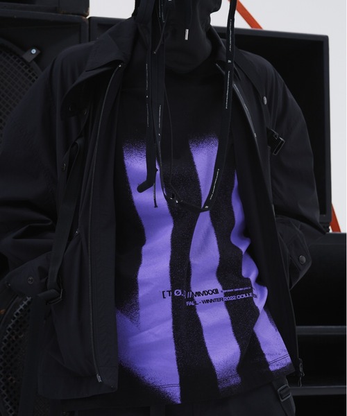 NILoS（ニルズ）の「NILoS/ニルズ/COTTON JERSEY/800CPM2（Tシャツ/カットソー・メンズ・ホワイト/ブラック/パープル・1/2）」の3枚目の写真