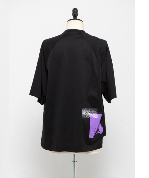 NILoS（ニルズ）の「NILoS/ニルズ/COTTON JERSEY/800CPM2（Tシャツ/カットソー・メンズ・ホワイト/ブラック/パープル・1/2）」の8枚目の写真