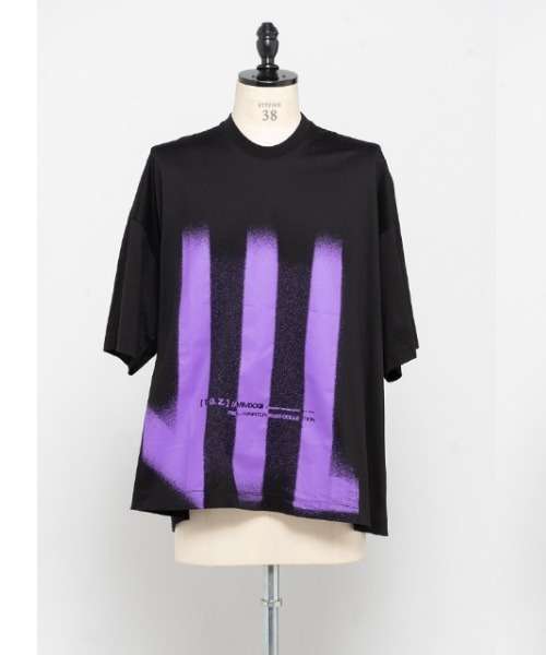 NILoS（ニルズ）の「NILoS/ニルズ/COTTON JERSEY/800CPM2（Tシャツ/カットソー・メンズ・ホワイト/ブラック/パープル・1/2）」の5枚目の写真