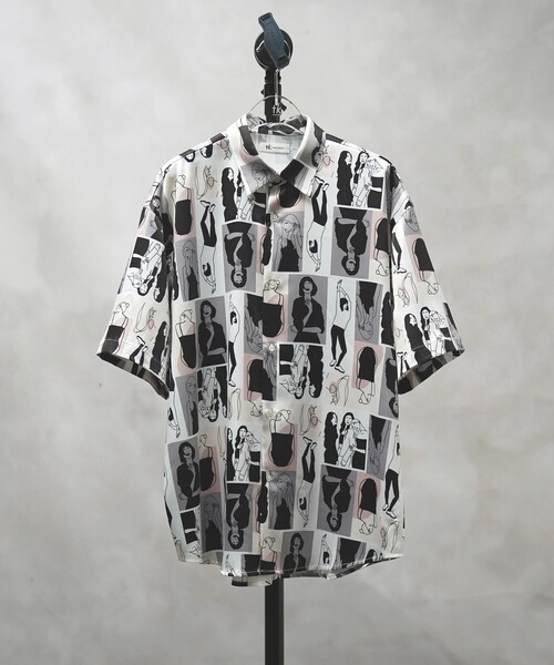 tk.TAKEO KIKUCHI（ティーケータケオキクチ）の「◆アソートパターン半袖シャツ（シャツ/ブラウス・メンズ・ホワイト系4/ブラック系3/イエロー系9/ブラック系/グレー系8/ベージュ系その他/ダークブラウン系3/グレー系その他/イエロー系その他・02/03）」の2枚目の写真