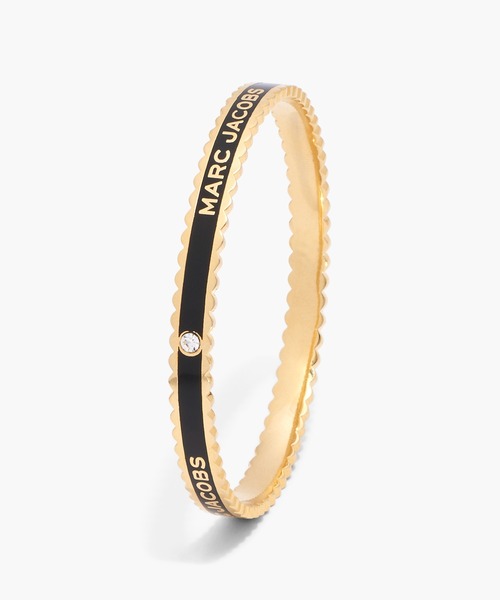 MARC JACOBS（マークジェイコブス）の「THE MEDALLION SCALLOPED BANGLE/ザ メダリオン スカラップ バングル（バングル/リストバンド・レディース・ピンク系その他/ブラック×ゴールド/ホワイト×ゴールド/パープル系その他・ONE SIZE）」の6枚目の写真