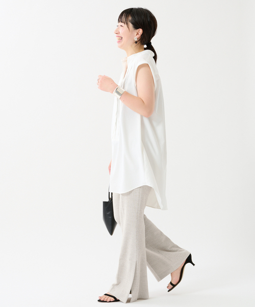 journal standard L'essage（ジャーナルスタンダードレサージュ）の「ジャージーツイードイージーパンツ（その他パンツ・レディース・ブラック/グレー系その他・FREE）」の11枚目の写真