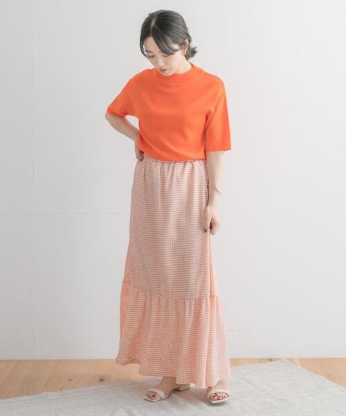 ITEMS URBANRESEARCH(アイテムズ アーバンリサーチ)の「チェックキリカエスカート(スカート・レディース・ブラック/オレンジ/グリーン・FREE)」の15枚目の写真
