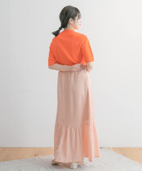 ITEMS URBANRESEARCH(アイテムズ アーバンリサーチ)の「チェックキリカエスカート(スカート・レディース・ブラック/オレンジ/グリーン・FREE)」の17枚目の写真