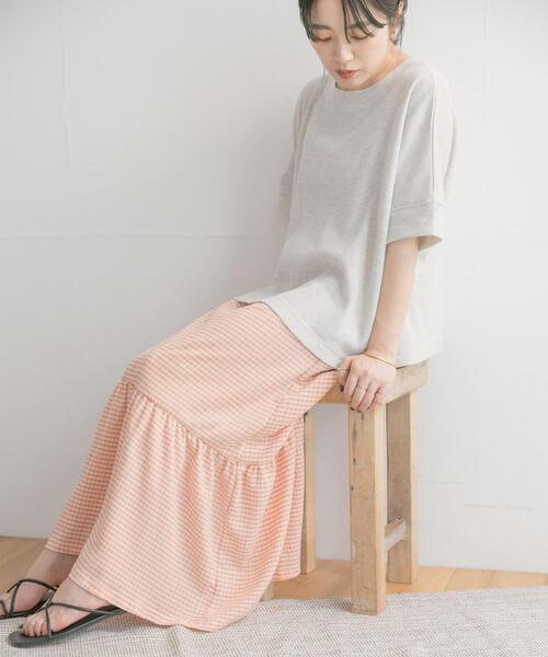 ITEMS URBANRESEARCH(アイテムズ アーバンリサーチ)の「チェックキリカエスカート(スカート・レディース・ブラック/オレンジ/グリーン・FREE)」の11枚目の写真