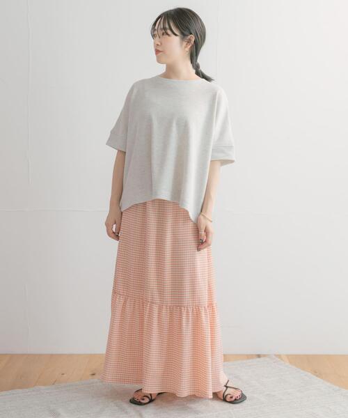 ITEMS URBANRESEARCH(アイテムズ アーバンリサーチ)の「チェックキリカエスカート(スカート・レディース・ブラック/オレンジ/グリーン・FREE)」の9枚目の写真