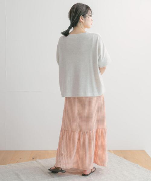 ITEMS URBANRESEARCH(アイテムズ アーバンリサーチ)の「チェックキリカエスカート(スカート・レディース・ブラック/オレンジ/グリーン・FREE)」の7枚目の写真