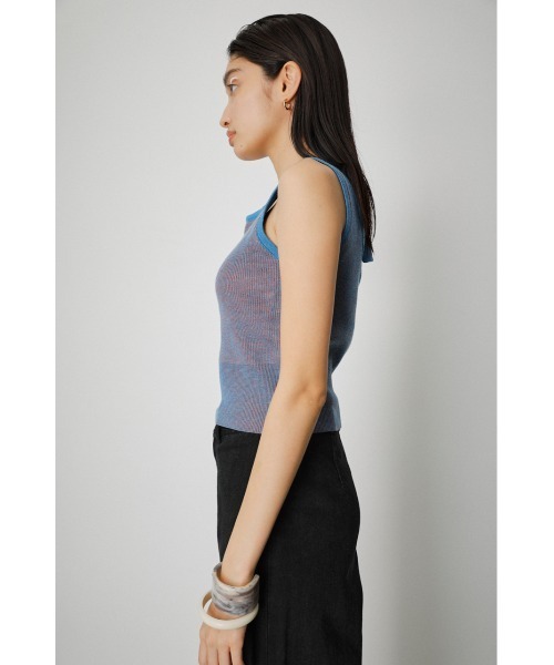 AZUL by moussy（アズールバイマウジー）の「COLOR SCHEME KNIT BRATOP/カラースキームニットブラトップ（チューブトップ・レディース・グリーン/ブルー/イエロー・SMALL/MEDIUM）」の12枚目の写真