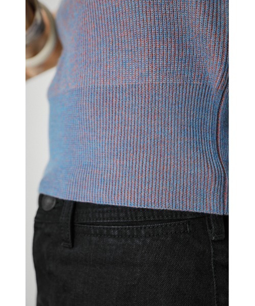 AZUL by moussy（アズールバイマウジー）の「COLOR SCHEME KNIT BRATOP/カラースキームニットブラトップ（チューブトップ・レディース・グリーン/ブルー/イエロー・SMALL/MEDIUM）」の16枚目の写真