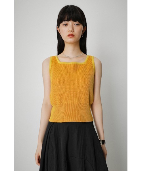 AZUL by moussy（アズールバイマウジー）の「COLOR SCHEME KNIT BRATOP/カラースキームニットブラトップ（チューブトップ・レディース・グリーン/ブルー/イエロー・SMALL/MEDIUM）」の21枚目の写真