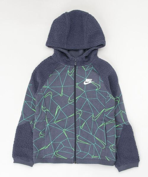 NIKE（ナイキ）の「NIKE/ナイキ YTH NSW クラブ フーディ WZ AOP（パーカー・キッズ・ネイビー・130/150/160/140）」の4枚目の写真