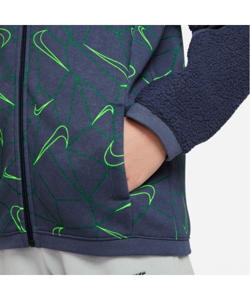 NIKE（ナイキ）の「NIKE/ナイキ YTH NSW クラブ フーディ WZ AOP（パーカー・キッズ・ネイビー・130/150/160/140）」の5枚目の写真