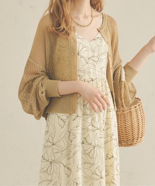 Ambre Neige(アンブルネージュ)の「2WAYメッシュカーディガン/【WEB/EC限定商品】(カーディガン/ボレロ・レディース・ベージュ/オレンジ/アイボリー・FREE)」の17枚目の写真