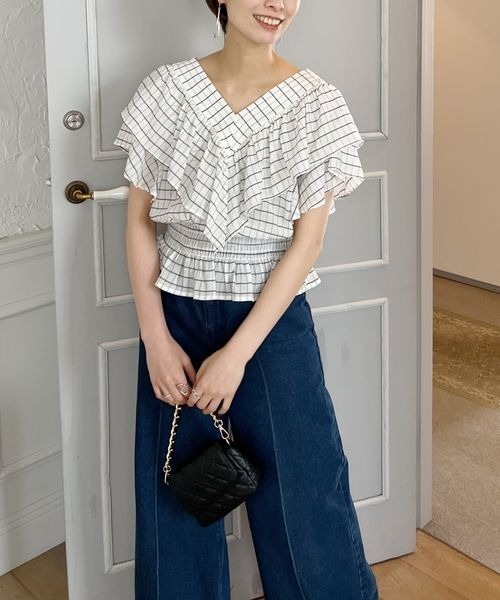 mysty woman（ミスティウーマン）の「チェックフリルラッフル