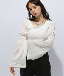 HARE | 2WAYドッキングソデフレアシアーカットソー(HARE)(Tシャツ/カットソー)