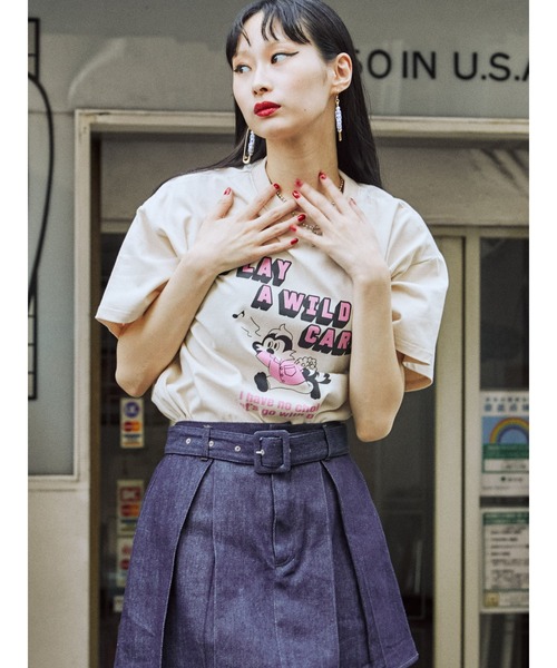 jouetie(ジュエティ)の「レトログラフィックBIG Tシャツ(Tシャツ/カットソー・レディース・ブラック/パープル/アイボリー・MEDIUM)」の6枚目の写真