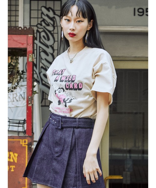 jouetie(ジュエティ)の「レトログラフィックBIG Tシャツ(Tシャツ/カットソー・レディース・ブラック/パープル/アイボリー・MEDIUM)」の7枚目の写真