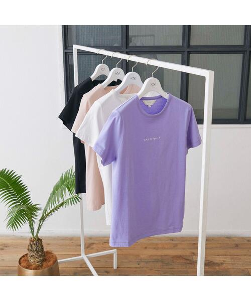 To b. by agnes b.（トゥービーバイアニエスベー）の「W984 TS ロゴTシャツ（Tシャツ/カットソー・レディース・ホワイト・40/38）」の8枚目の写真