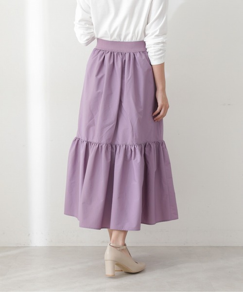 PROPORTION BODY DRESSING（プロポーションボディドレッシング）の「＜Ｅ＞タフタティアードギャザーフレアスカート / 1212227801（スカート・レディース・ベージュ/ブルー系その他/ピンク系その他・SMALL/MEDIUM）」の10枚目の写真