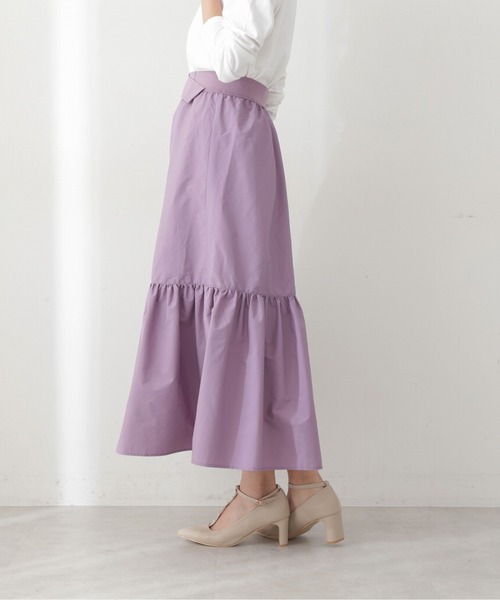 PROPORTION BODY DRESSING（プロポーションボディドレッシング）の「＜Ｅ＞タフタティアードギャザーフレアスカート / 1212227801（スカート・レディース・ベージュ/ブルー系その他/ピンク系その他・SMALL/MEDIUM）」の11枚目の写真