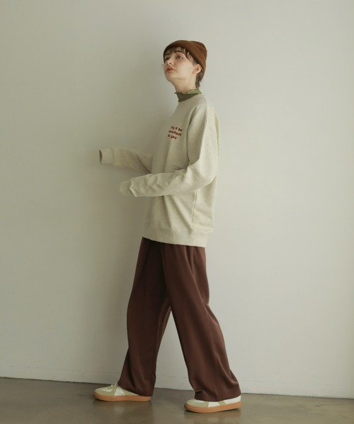 onetome（ワントゥーミー）の「オーバーサイズロゴスウェット【ユニセックス】（スウェット・レディース・ネイビー/オートミール・M/XL）」の20枚目の写真