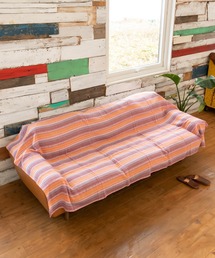 Amina（アミナ）の「【チャイハネ】カラフルボーダーベッドカバー シングルサイズ（寝具）」