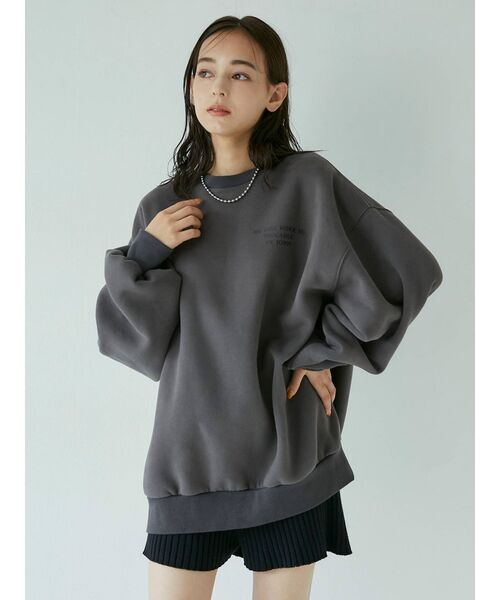 MURUA（ムルーア）の「リブニットキュロット（スウェットパンツ・レディース・カーキ/ブラック/モカ/グレー・FREE）」の5枚目の写真