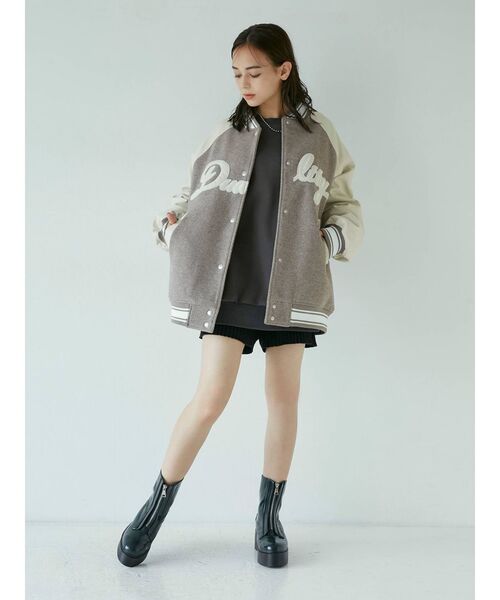 MURUA（ムルーア）の「リブニットキュロット（スウェットパンツ・レディース・カーキ/ブラック/モカ/グレー・FREE）」の7枚目の写真