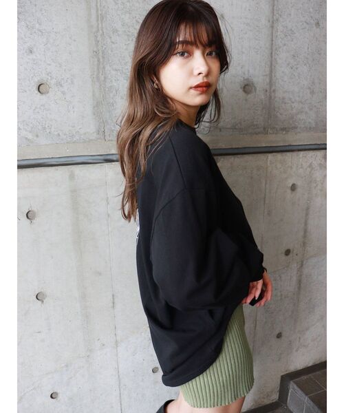 MURUA（ムルーア）の「リブニットキュロット（スウェットパンツ・レディース・カーキ/ブラック/モカ/グレー・FREE）」の22枚目の写真