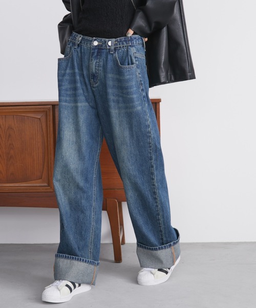 Auntie Rosa Holiday（アンティローザホリデー）の「ハイウエストルーズデニム / ダメージハイライズデニム（デニムパンツ・レディース・ブルー/グレー/グレー系その他/ブルー系その他/ブラック/ダークブルー・SMALL/MEDIUM/LARGE）」の5枚目の写真