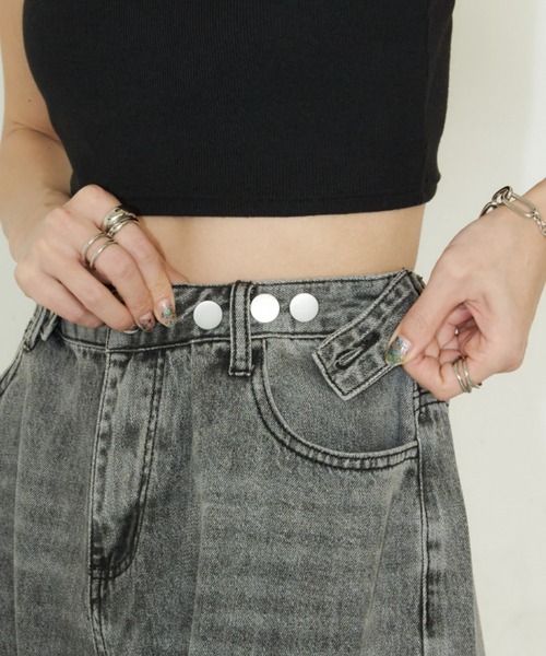 Auntie Rosa Holiday（アンティローザホリデー）の「ハイウエストルーズデニム / ダメージハイライズデニム（デニムパンツ・レディース・ブルー/グレー/グレー系その他/ブルー系その他/ブラック/ダークブルー・SMALL/MEDIUM/LARGE）」の16枚目の写真