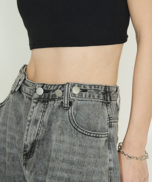 Auntie Rosa Holiday（アンティローザホリデー）の「ハイウエストルーズデニム / ダメージハイライズデニム（デニムパンツ・レディース・ブルー/グレー/グレー系その他/ブルー系その他/ブラック/ダークブルー・SMALL/MEDIUM/LARGE）」の17枚目の写真