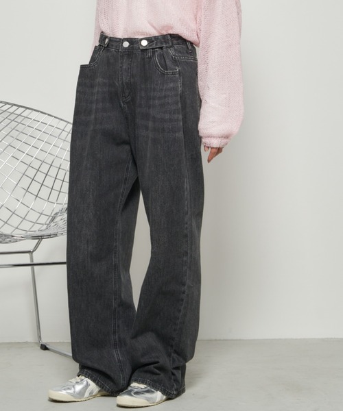 Auntie Rosa Holiday（アンティローザホリデー）の「ハイウエストルーズデニム / ダメージハイライズデニム（デニムパンツ・レディース・ブルー/グレー/グレー系その他/ブルー系その他/ブラック/ダークブルー・SMALL/MEDIUM/LARGE）」の8枚目の写真