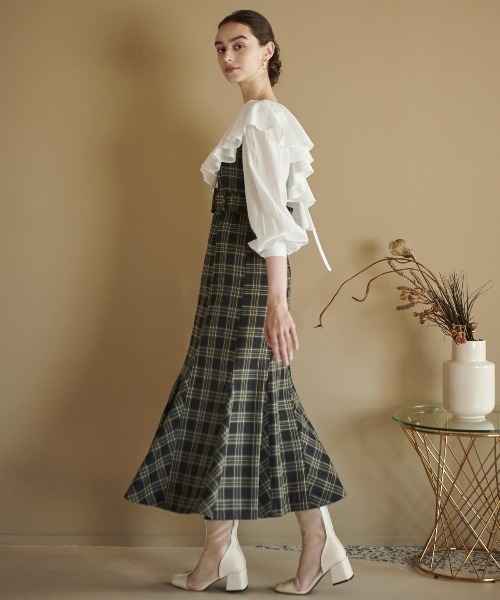 【 】CKJ ◆A- UTILITY ジャンパースカート DRESS◆ AND COUTURE（アンドクチュール）の「ウエストベルト付き
