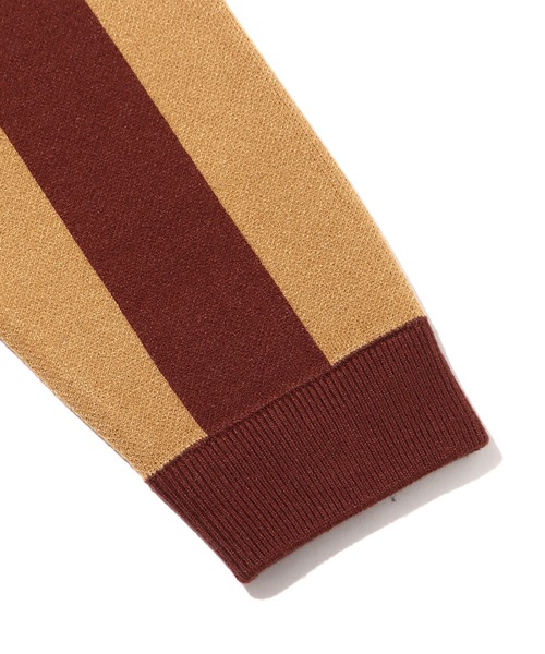 atmos pink(アトモスピンク)の「atmos pink ストライプ 襟付きカーデ / アトモスピンク ストライプ エリツキカーデ(カーディガン/ボレロ・レディース・ブラウン/ネイビー/レッド・FREE)」の12枚目の写真