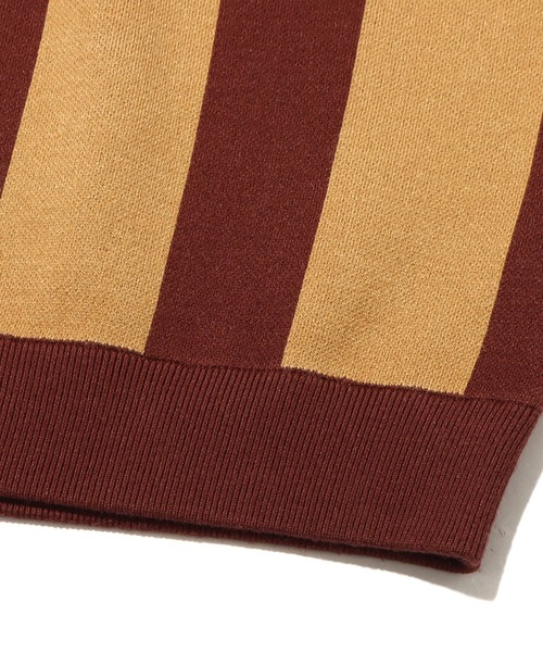 atmos pink(アトモスピンク)の「atmos pink ストライプ 襟付きカーデ / アトモスピンク ストライプ エリツキカーデ(カーディガン/ボレロ・レディース・ブラウン/ネイビー/レッド・FREE)」の13枚目の写真