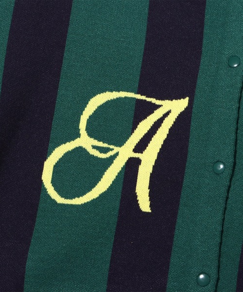 atmos pink(アトモスピンク)の「atmos pink ストライプ 襟付きカーデ / アトモスピンク ストライプ エリツキカーデ(カーディガン/ボレロ・レディース・ブラウン/ネイビー/レッド・FREE)」の18枚目の写真