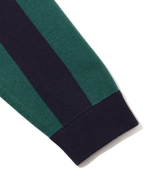 atmos pink(アトモスピンク)の「atmos pink ストライプ 襟付きカーデ / アトモスピンク ストライプ エリツキカーデ(カーディガン/ボレロ・レディース・ブラウン/ネイビー/レッド・FREE)」の19枚目の写真