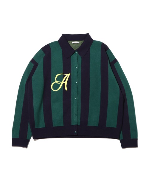 atmos pink(アトモスピンク)の「atmos pink ストライプ 襟付きカーデ / アトモスピンク ストライプ エリツキカーデ(カーディガン/ボレロ・レディース・ブラウン/ネイビー/レッド・FREE)」の15枚目の写真