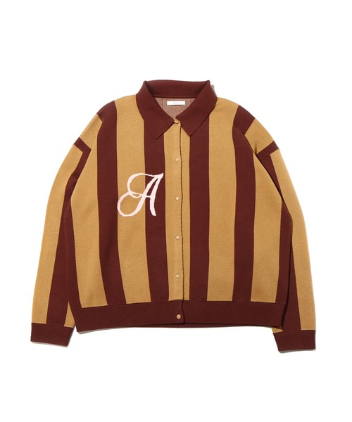 atmos pink(アトモスピンク)の「atmos pink ストライプ 襟付きカーデ / アトモスピンク ストライプ エリツキカーデ(カーディガン/ボレロ・レディース・ブラウン/ネイビー/レッド・FREE)」の22枚目の写真