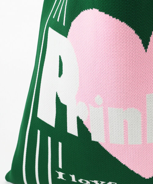 Ray BEAMS（レイビームス）の「Ray BEAMS / メッセージ ニット バッグ（トートバッグ・レディース・ホワイト/グリーン・ONE SIZE）」の11枚目の写真