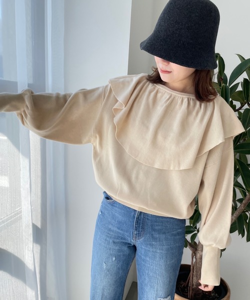 24.29番 LOWRYS FARM（ローリーズファーム）の「フリルニット 294819