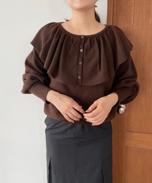 LOWRYS FARM（ローリーズファーム）の「フリルニット 294819（ニット