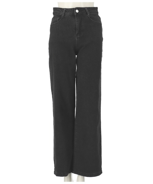 ANAP（アナップ）の「シンプルストレッチストレートデニムパンツ（デニムパンツ・レディース・ブラック/ブルー・S/M）」の6枚目の写真