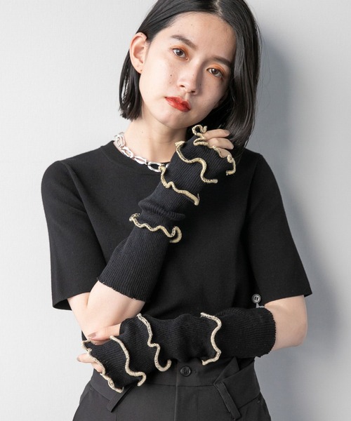 HARE（ハレ）の「デザインアームウォーマ－(HARE)（アームカバー・レディース・ブラック/グレー・FREE）」の3枚目の写真